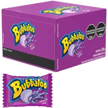 Caja de Chicles Bubbaloo Uva x 60 unidades