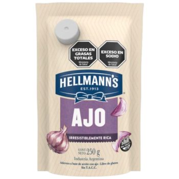 Mayonesa Hellmann´s Ajo x 250 gramos