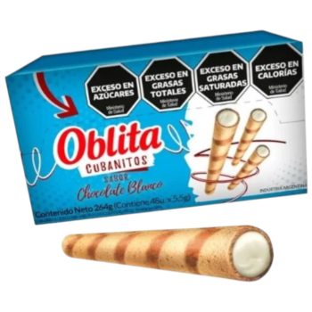 Cubanitos Oblita Chocolate Blanco x 48 unidades