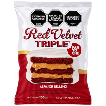 Alfajor Fantoche Triple Velvet x 100 gramos