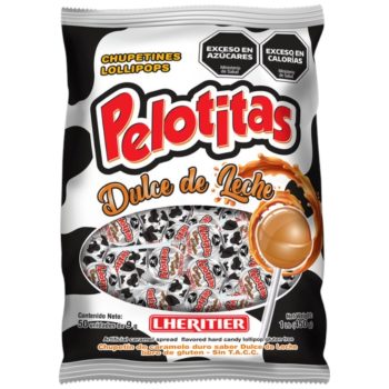 Chupetin Pelotitas Dulce de Leche x 50 unidades