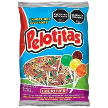 Chupetin Pelotitas Frutal x 50 unidades