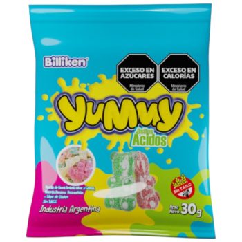 Caja de Gomas Yummy Ositos Acido x 12 unidades