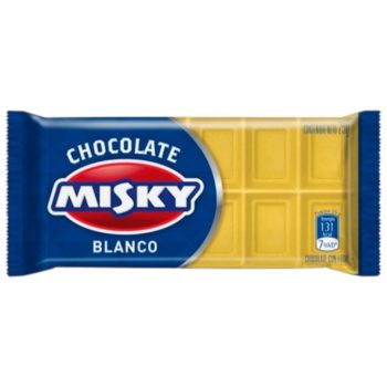 Caja de Chocolate Celofan Misky Blanco x 25 gramos