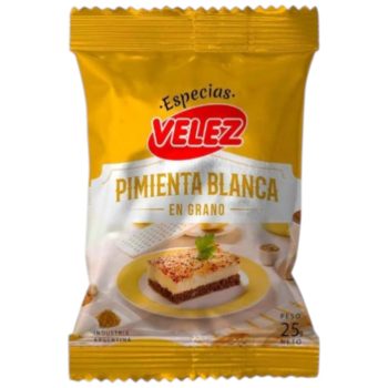 Pimienta Blanca Grano Velez x 25 gramos