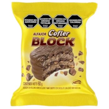 Pack por 3 unidades de Alfajor Block x 60 gramos