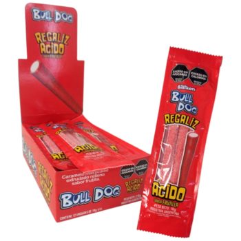Bull Dog Regaliz Frutilla Caja x 18 gramos