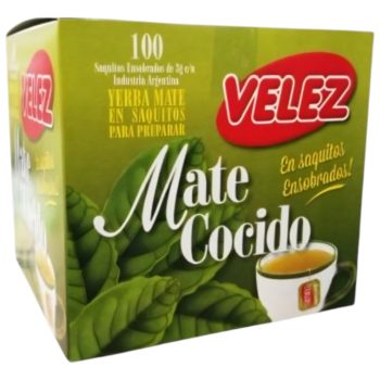 Caja de Yerba Mate Velez Ensobrado x 100 unidades