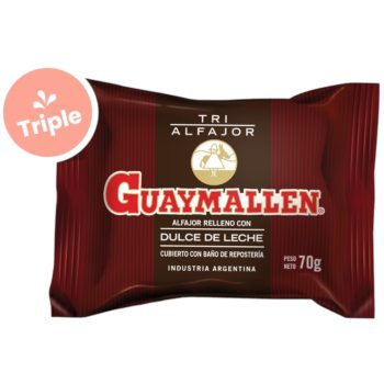 Pack por 3 unidades de Alfajor Guaymallen Triple Negro x 70 gramos