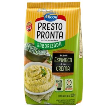 Polenta Presto Pronta Espinaca x 250 gramos